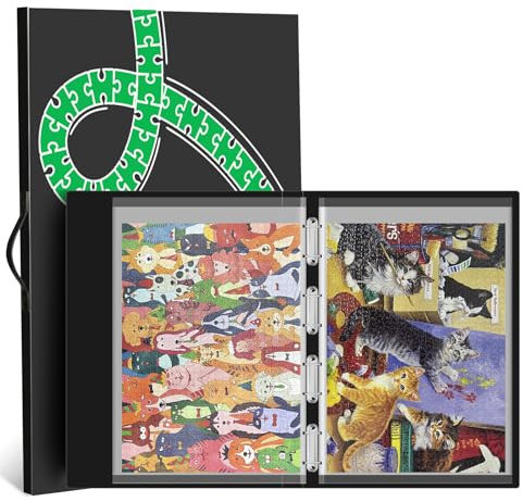 Nariolar 1000-Piece Puzzle Storage Folder: Portable, Large Jigsaw Puzzle Organizer with 15 HD Pockets, Holds 30 Puzzles, Dustproof & Protective Accessory