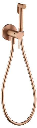 ALMACEN DE LA CASA Grifo de Bidé Empotrado con Monomando | Modelo GÉNOVA |Color Oro rosa| Acabado en Oro rosa cepillado [ IMEX® ]