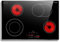 Karienvir Ceramic Hob 77CM Built in Electric Hob, 4 Zone Ceramic Hob with Double Ring Burner & Extended Zone, 6600W Electric Hob 220V-240V, 9 Power Levels, Slide Control, Safety Lock, Timer