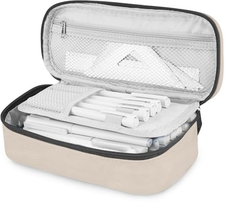 wonsar Federmäppchen Mäppchen Federtasche Etui 4 Fach Federmäppchen Mädchen Jungen Teenager Schlamppermäppchen für Schule & Büro