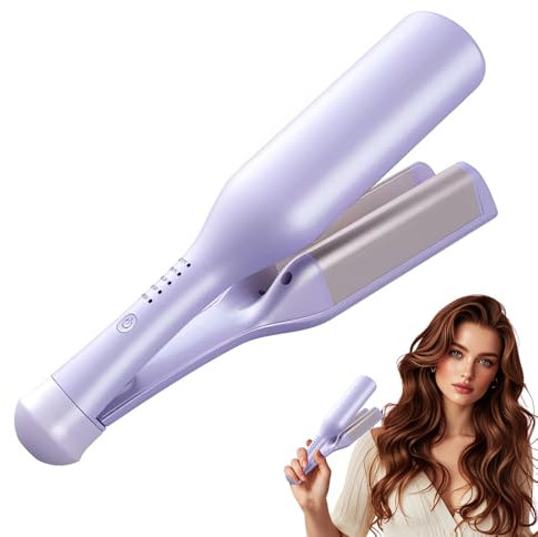 ADDLIVE Welleneisen für Haare, 32mm Lockenstab Große Locken, Französischer Wellen Lockenstab, 5 Einstellbare Temperaturen, V FörmigerLockenstab 140°C und 220°C, Mermaid Hair Waver für Alle Haartypen