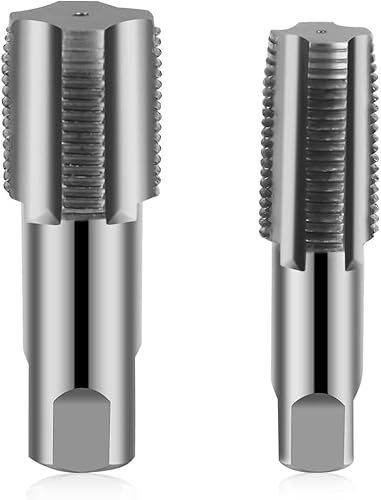 Kit para roscar tuberías, acero al carbono, rosca interna de 1/2 pulgada, rosca interna de 3/4 pulgada, macho, para reparación mecánica y automotriz, accesorios para tuberías de agua