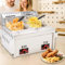 Freidora de Gas Profesional 20L Doble Tanque en Acero Inoxidable de Alta Capacidad con Cesta para Patatas - Para Restaurantes, Cocinas Domésticas y Quioscos