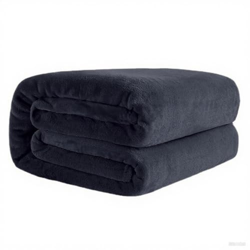 ZCJ Manta Suave Esponjosa Gris - Manta de Forro Polar Esponjosa Cálida de Doble Capa, Manta de Sofá Suave como Manta de Sofá y Manta para Sofá para Cama Sofá Dormitorio Oficina, gris oscuro, 130 x 180