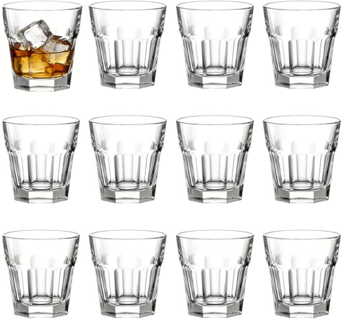 Rosqmor 12 Pezzi Bicchieri Amaro Plastica Riutilizzabile, 3,5 cl/35 ml Bicchierini Liquore Trasparente, Piccolo Bicchiere Da Liquore Fortequila, Vodka, Liquore, Anise, Festa