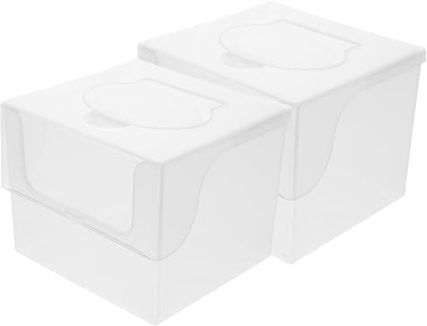 GALPADA Caja de Almacenamiento de Toallitas Faciales Infantiles, 2 Unidades, Plástico Transparente, Estuche Portátil para Toallitas Húmedas en Baño o Viaje