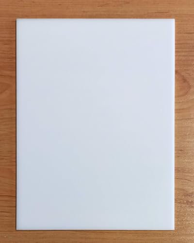 Méthacrylate Blanc Opale 3 mm Plaque acrylique Feuille de plastique rigide Blanc (1 pièce 29,7 x 42 cm)