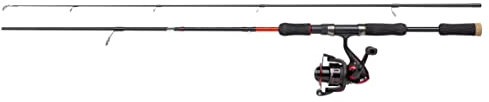 Abu Garcia Cardinal X Spinnruten- und Rollenkombination – Spinnangelsetup für Forelle, Barsch, Lachs, Hecht, Black/Red