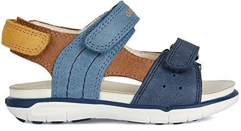 Geox Bébé garçon B Sandal Delhi Boy, Bleu Lt Brown, 23 EU