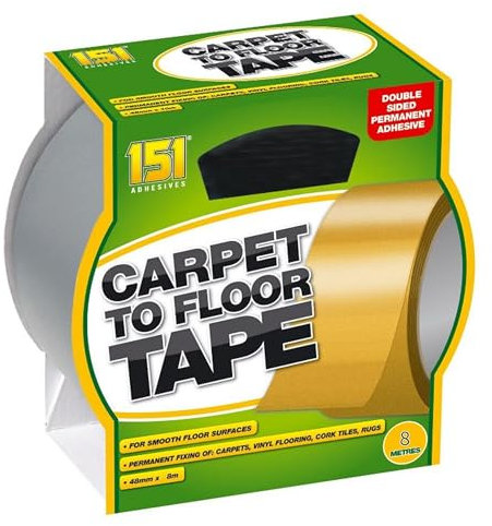 SuperGift.com Carpet To Floor Tape - Multi-purpose Strong Adhesive Tape - Heavy Duty Carpet Tape for DIY Projects & Flooring - Versatile Adhesive Powerhouse