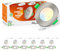 ALUSSO Einbaustrahler 230V 68mm, 6W LED Einbaustrahler Flach 3CCT Warmweiß 3000K Naturweiß 4000K Kaltweiß 6500K, IP44 Spots Dimmbar für Küche Badezimmer Wohnzimmer 6er-Pack Nickel