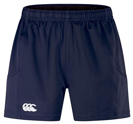 Canterbury Men's Advantage Rugby Shorts 2.0 | Elasticated Waist | CCC Logo Gym Shorts, Navy, S
