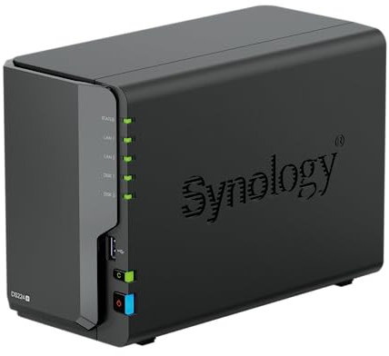 Synology DS224+ 2-Bay Diskstation NAS (Intel Celeron J4125 4-Core 2.0 GHz 2GB DDR4 RAM 2xRJ-45 1GbE LAN-Port) 8 TB Bundle mit 2X HAT3300-4T