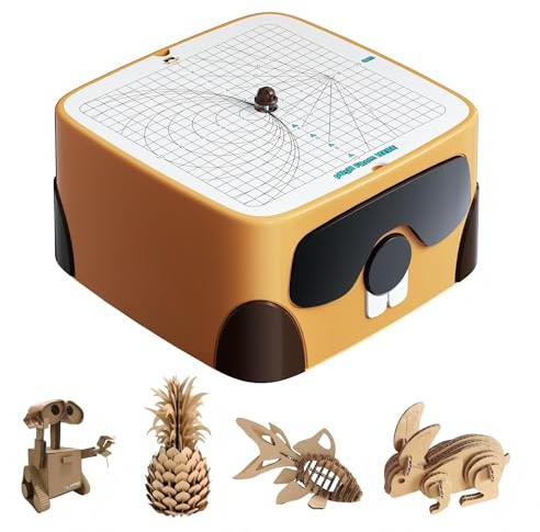 BeaverBot Español Cortador de cartón para niños, Kit de Herramientas de construcción de cartón Seguro para Bricolaje, Juguete Educativo para niños y niñas de 3 años en adelante (C1)