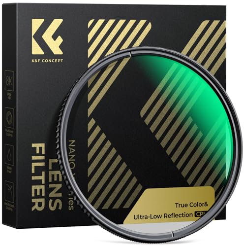 K&F CONCEPT 2-IN-1 Filter 77mm True Color Polfilter & Ultra-niedrige Reflexion Polfilter, Optisches Glas mit Multi-Nano-Beschichtung (Nano-Xcel)