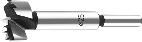 Forstnerbohrer 26mm Holz, MAXAZTEX Zubehör Bohrmaschine, Holz forstner Bits, Bohraufsätze mit Rundschaft (Ø26x90mm)