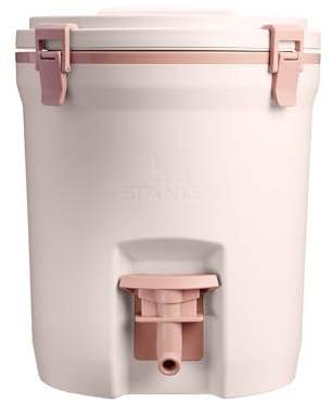 Stanley 1913 Fast-Flow Water Jug 7.5L - Keeps 13 Hours Cold - Ice Cold for 2 Days - BPA Free - Leakproof - Double-Wall Foam - Jug with Rugged Latches and Handle - Rose Quartz