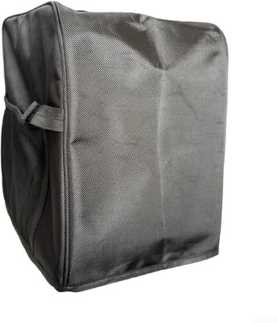 Cubierta para Thermomix TM7, cubierta para robot de cocina, impermeable y resistente al polvo, con bolsillos para accesorios, tejido Oxford acolchado negro