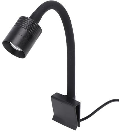 Acouto Mini Foco de Acuario, Luz LED de 3 Colores para Acuario de Peces con Temporizador de 3/9/12 H, Agua a Prueba de IP65, Brazo de Abrazadera Ajustable de 360 ​​grados, Foco con
