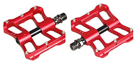 SlimpleStudio Fahrradpedale Nylon,Mountainbike-Lagerpedal aus Aluminiumlegierung Ultraleichtes Rennrad-Lagerpedal-rot