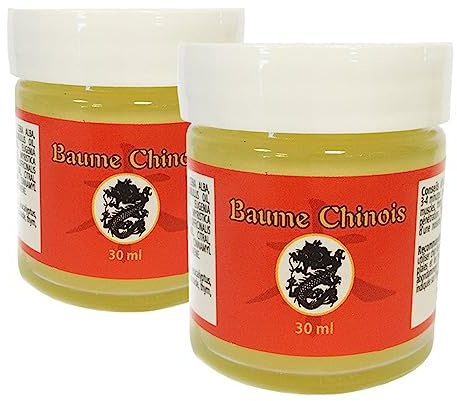 NUTRI EXPERT - Baume Chinois - Soulage douleurs articulaires et musculaires - Apaise les contusions, piqûres, entorses - Aux huiles essentielles - Sans parabène - Lot de 2 produits