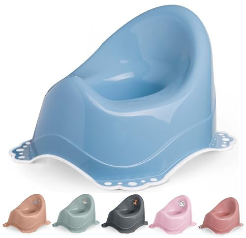 DOCARI Baby Töpfchen für Kinder ab 1 Jahr bis 3 Jahre blau - Ergonomische Kindertoilette: kinderfreundlich, leicht & tragbar - Kinder Töpfchen Toilettentrainer - Abhaltetöpfchen Baby