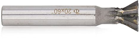 60 Degree Dovetail Milling Cutter, 20mm 6 Flute Carbide Straight Shank Dovetail Milling Cutter for Stainless Steel Alloy Steel Carbon Steel and Other Metal Materials