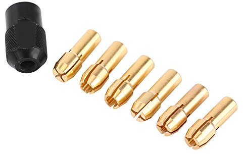 7 Teile/satz Spannzangenhülsen Mini Mandrino Spannzange Einschließlich 1 Mm-3,2 Mm mit Schwarzem Kunststoff M8 × 0,75 AbdeckungPassend für Rotationswerkzeuge