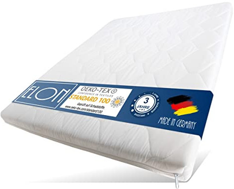 Stillerbursch Laufgittereinlage 75x100 Elon | Laufgittermatratze | Babymatratze Laufstall | Made in Germany | 100% Polyester | Bezug waschbar 40 Grad | weiß