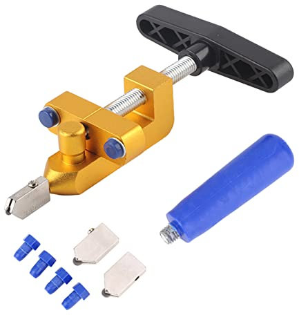 Cortador de Vidrio, Abridor de Azulejos Multifuncional Portátil, Herramienta de Corte de Cerámica, Cortador Manual Multifuncional con Hoja de Acero y Aleación para Bricolaje en