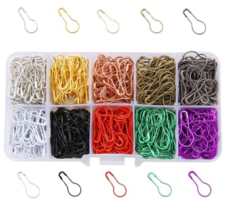 Wambere 300 imperdibles de seguridad, pera Calabash Pins Marcadores de punta, agujas de seguridad coloridas, accesorios de costura, kit de calabaza, forma de pera, pins para manualidades, costura,