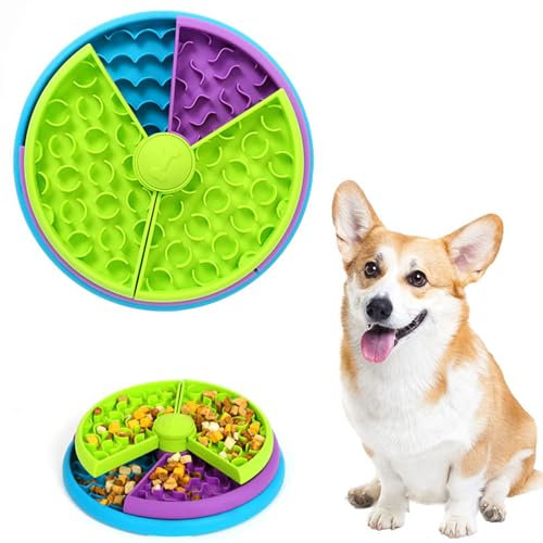OhhGo Slow Feeder für Hunde(3 Etagen), Labyrinth-Design Slow Feeder, Essen Interaktiver Feeder mit rutschfesten Füßen, Multi-Fach Dog Feeder für mittelgroße große Rassen