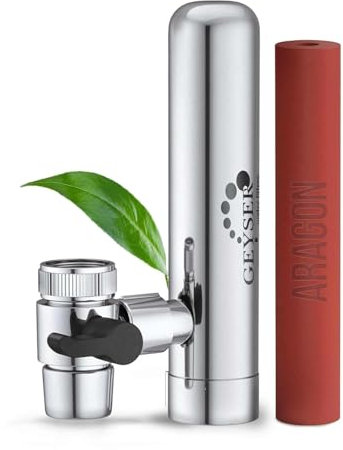GEYSER EURO - Filtro de Agua para Grifo: Sistema con 1 Cartucho Preinstalado + 1 Cartucho Adicional