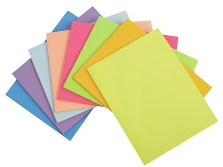 Wowivy (8 Pack) Large Sticky Notes 152 mm x 203 mm, Bright Colors, Sticky Pads, Recyclable, Self-Stick Pads, Easy to for Home, Office, Notebook, Strong Adhesive, 40 Sheets/pad, 320 Sheets Total