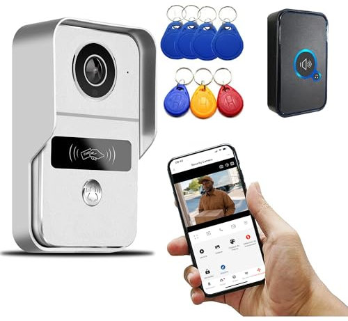 KONX Portier Video KW02C V4 2MP 1080p Tuya interphone WiFi RJ45 POE, Relais Portail, Badge RFID