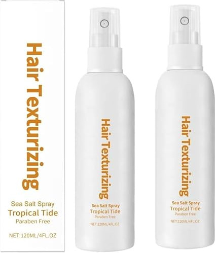 Spray al sale marino per capelli da uomo, spray volumizzanti naturali, spray modellante per piega, dona volume e texture, tenuta a lunga durata, crea facilmente capelli naturali da spiaggia