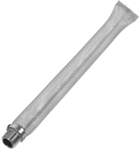 LOORGVEL Tube Filtre Bière INOX 12 Pouces, Filtre à Mailles pour Brassage Maison, Outil de Filtration Résistant la Température, pour Vinification et Extraction Houblon