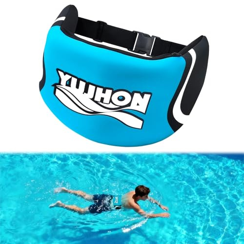 YUJHON Swim Belt for Adults, Adjustable Flotation Belt,Water Aerobics Belt with Zippered Pocket,3-Section EPE Bouovancy Floating Belt for Aqua Jogging,Pool Exercise Equipment