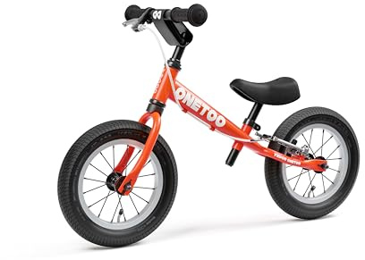 Yedoo Laufrad OneToo - für Kinder von 1,5 Jahren (85 cm) - für Mädchen und Jungen Höhenverstellbar in redorange - Lernlaufrad mit Reflektoren