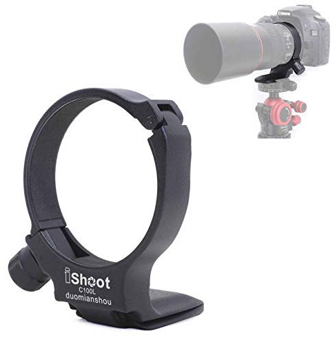 Supporto per collare per obiettivo della fotocamera, supporto per treppiede compatibile con obiettivo Canon EF 100 mm f/2.8L Macro IS USM, piastra a sgancio rapido integrata Arca Swiss Type 55 mm