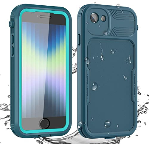 AICase Coque étanche pour iPhone SE 2022/SE 2020/8/7 - Anti-Neige et Anti-Choc - Certifié IP68 - Protection complète sous l'eau