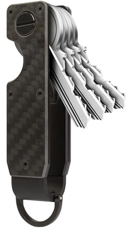 ROSSM Schlüssel-Organizer | Kompakter Schlüsselhalter aus Metall | Minimalistischer innovativer Schlüsselanhänger | Mini-Schlüsseletui, das bis zu 6 Schlüssel schützt