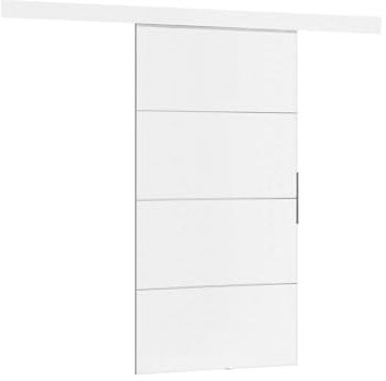 Mirjan24 Schiebetürsystem Multi Plus Komplett-Set für Schiebetüren Trennwände, Innentüren (Weiß, Modell 70, mit Selbstschließer.)