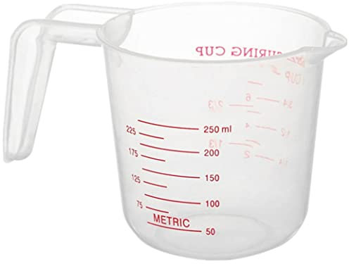 Pyrex Measuring Jug,Plastic Measuring Cup With Scale Handle 250Ml Transparent Measuring Cups Nesting Stackable Container For Liquids Dry Solid