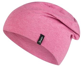 Sterntaler OCS Beanie Melange – Mädchen Baby Mütze aus Melange-Singlejersey (Bio) – weiche Kopfbedeckung mit Zwei Tragevarianten – lässige Übergangsmütze für Babys & Kinder – pink Melange, Gr. 47