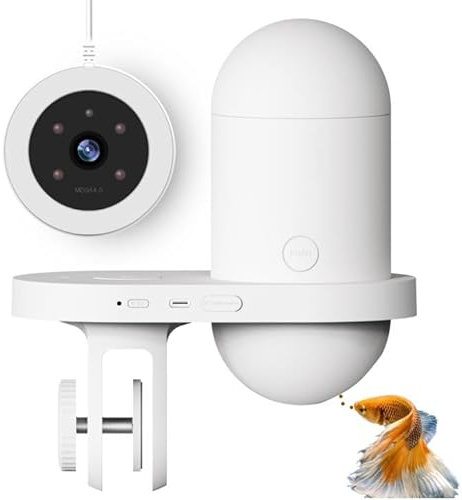 Visual Fish Feeder, Automatischer Fischfutterautomat mit Bedienung über Smartphone-App und Fernüberwachung über Kamera