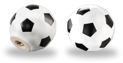 SPDYCESS 2 Pièces Boutons de Meuble Sport Thème Boutons de Portes en Céramique avec Vis Poignée Football Basketball Rugby pour Tiroir Enfants