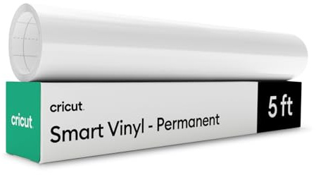Cricut Smart Permanent Adhesive Vinyl | 30.5 cm × 1.52 m | White | Self-Adhesive Vinyl Sheet | Ideal for Customising Mugs, Bottles, Labels, Signs & DIY Crafts