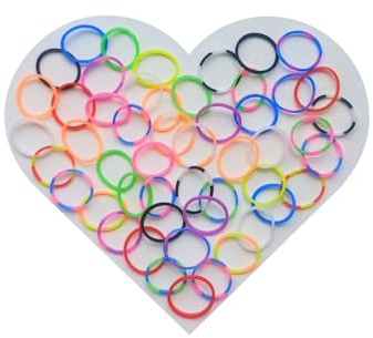 6vibes® 50 anillos marcadores para cepillos de dientes, anillos de goma de colores para facilitar el etiquetado, elásticos y duraderos, también para bolígrafos, cables y hogar (mezcla multicolor, 50