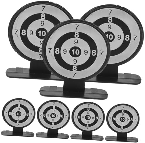 HEALSOPTHY Plastic Rubber Band Gun Target Boards 10pcs Black Wear Resistant